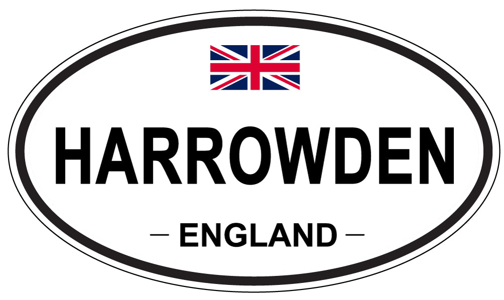 HARROWDEN, ENGLAND - Oval Sticker