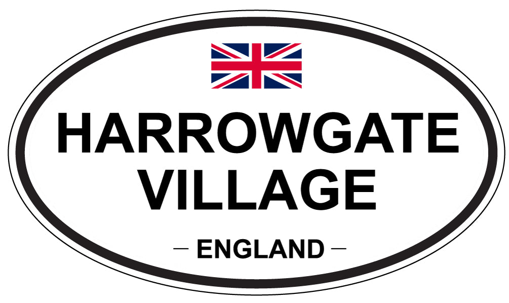 HARROWGATE VILLAGE, ENGLAND - Oval Sticker