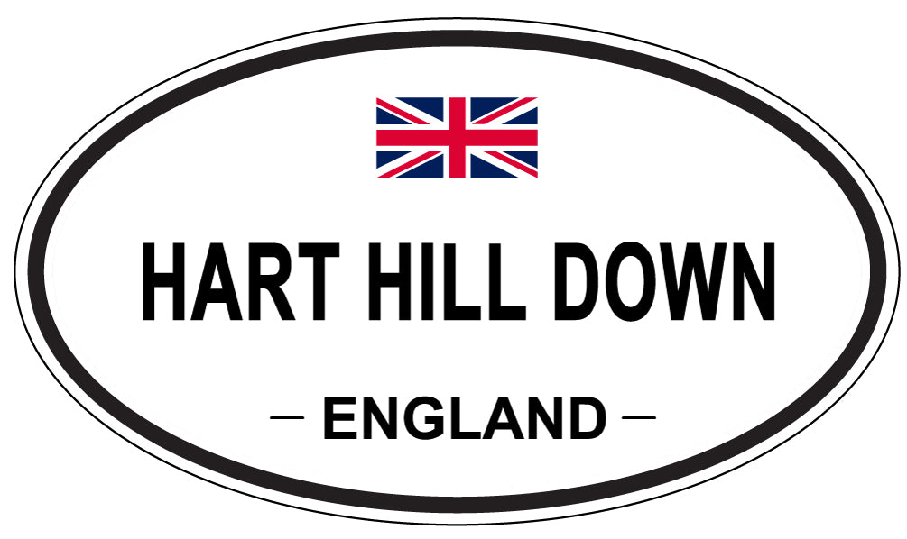 HART HILL DOWN, ENGLAND - Oval Sticker
