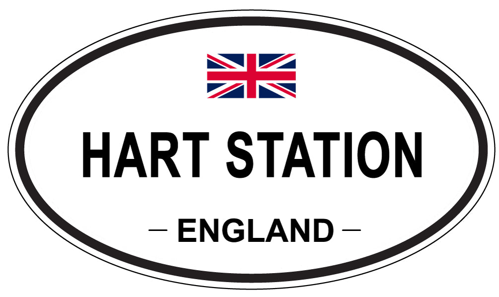 HART STATION, ENGLAND - Oval Sticker