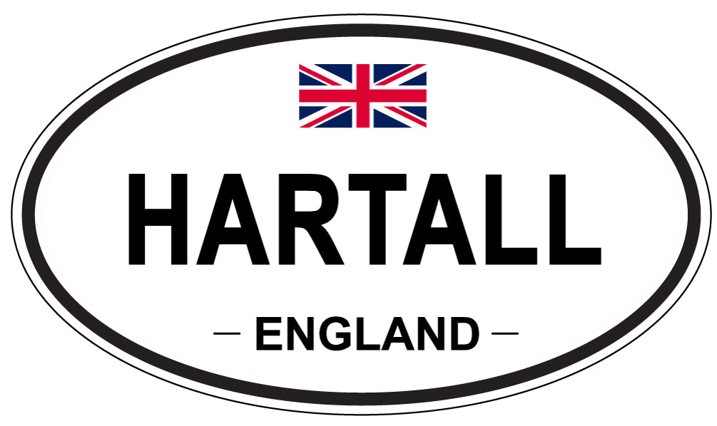 HARTALL, ENGLAND - Oval Sticker