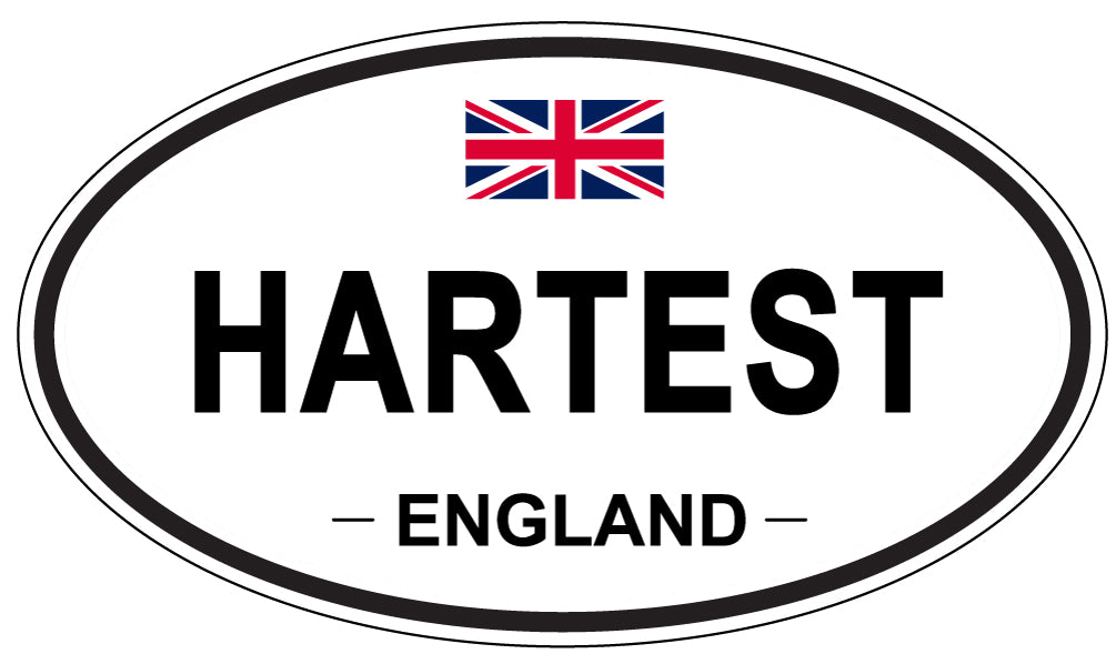 HARTEST, ENGLAND - Oval Sticker