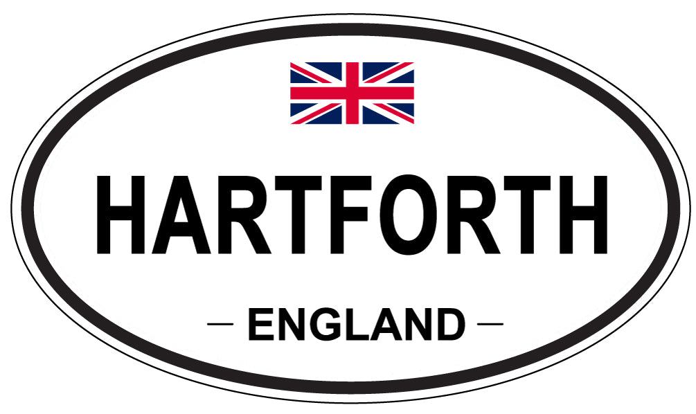 HARTFORTH, ENGLAND - Oval Sticker