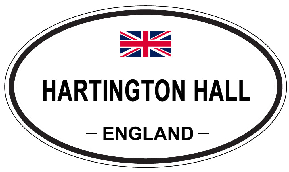 HARTINGTON HALL, ENGLAND - Oval Sticker