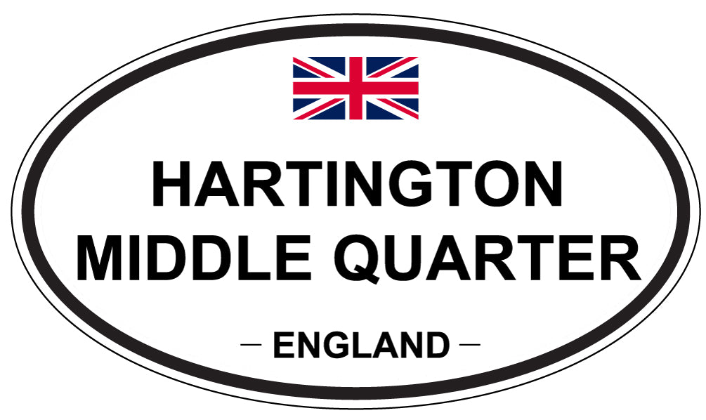 HARTINGTON MIDDLE QUARTER, ENGLAND - Oval Sticker