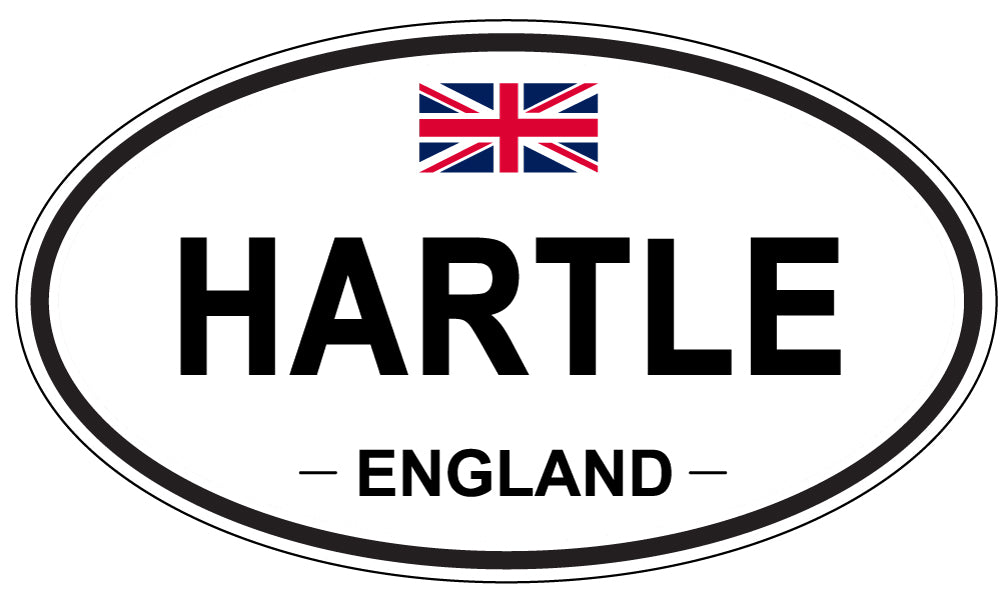 HARTLE, ENGLAND - Oval Sticker