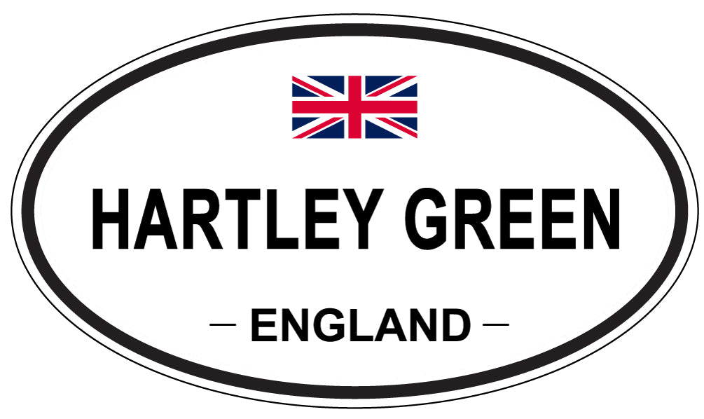 HARTLEY GREEN, ENGLAND - Oval Sticker