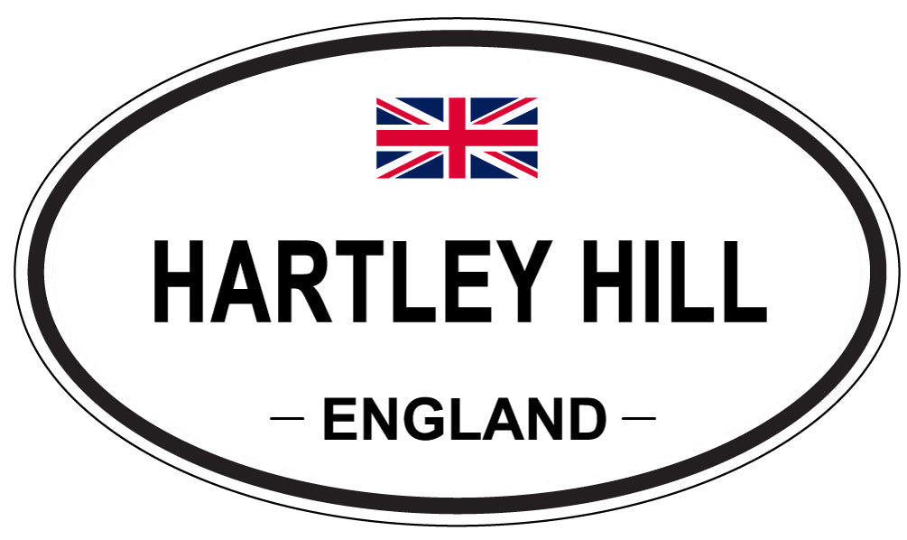 HARTLEY HILL, ENGLAND - Oval Sticker