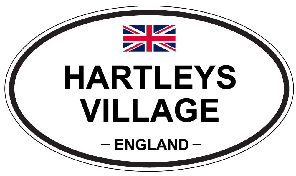HARTLEYS VILLAGE, ENGLAND - Oval Sticker