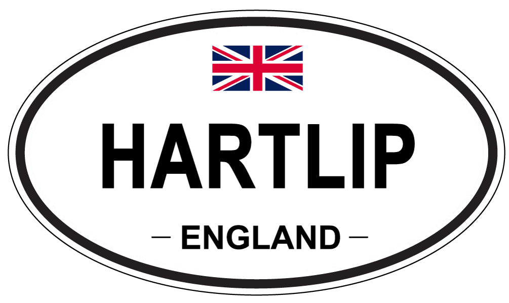 HARTLIP, ENGLAND - Oval Sticker