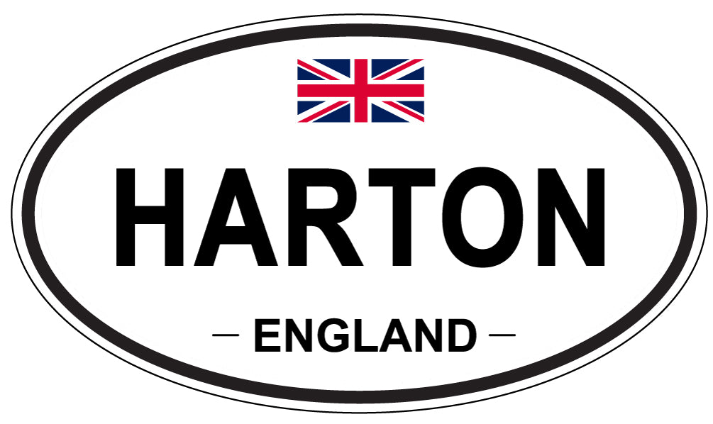 HARTON, ENGLAND - Oval Sticker