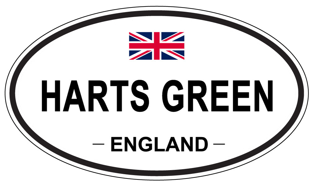 HARTS GREEN, ENGLAND - Oval Sticker