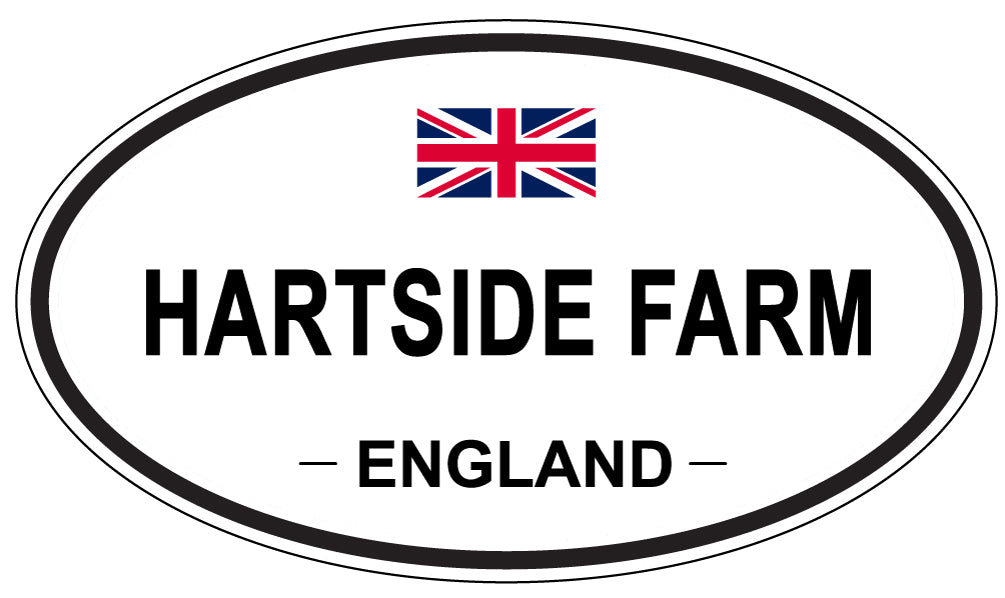 HARTSIDE FARM, ENGLAND - Oval Sticker