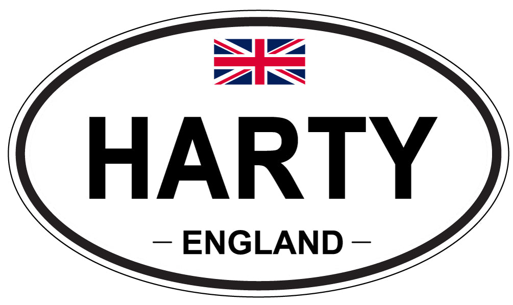 HARTY, ENGLAND - Oval Sticker