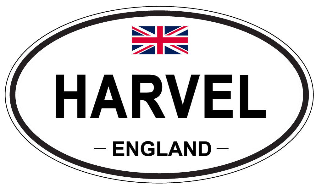 HARVEL, ENGLAND - Oval Sticker