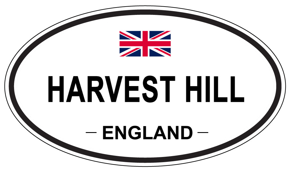 HARVEST HILL, ENGLAND - Oval Sticker