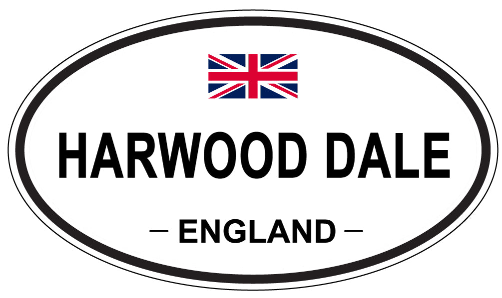 HARWOOD DALE, ENGLAND - Oval Sticker