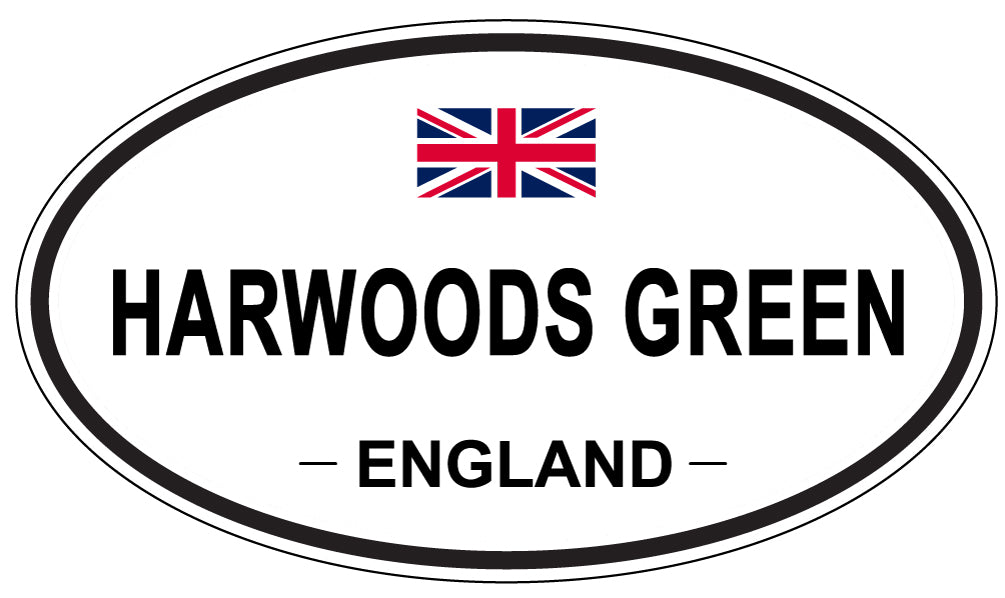 HARWOODS GREEN, ENGLAND - Oval Sticker