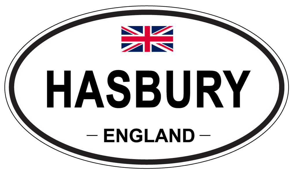 HASBURY, England - Oval Magnet