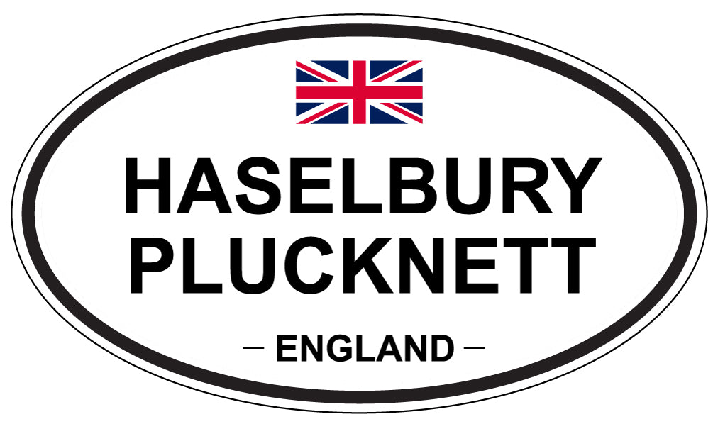 HASELBURY PLUCKNETT, ENGLAND - Oval Sticker