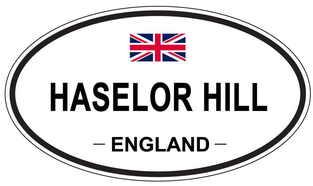 HASELOR HILL, ENGLAND - Oval Sticker