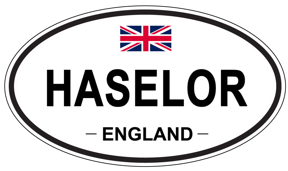 HASELOR, ENGLAND - Oval Sticker