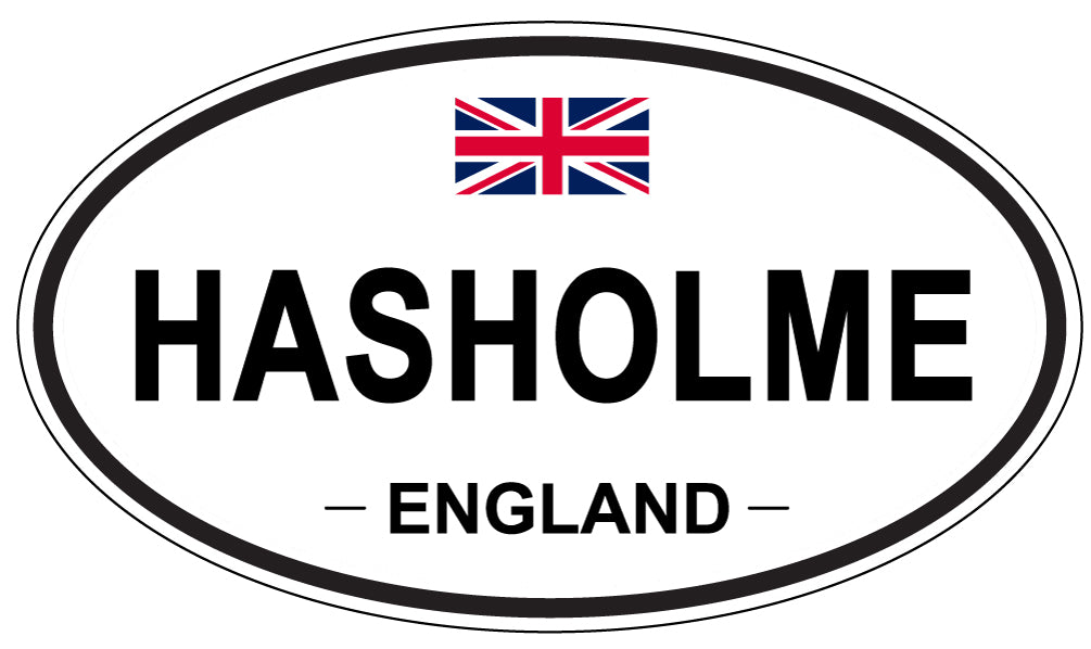 HASHOLME, ENGLAND - Oval Sticker