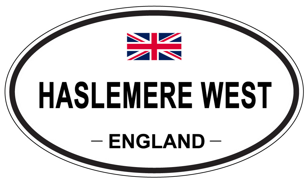 HASLEMERE WEST, ENGLAND - Oval Sticker