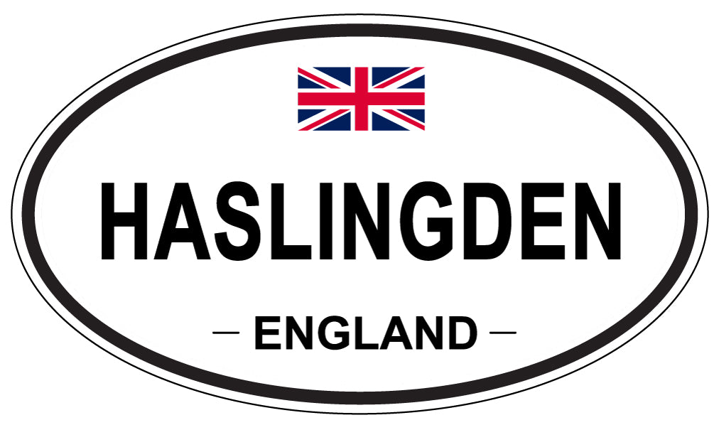 HASLINGDEN, ENGLAND - Oval Sticker