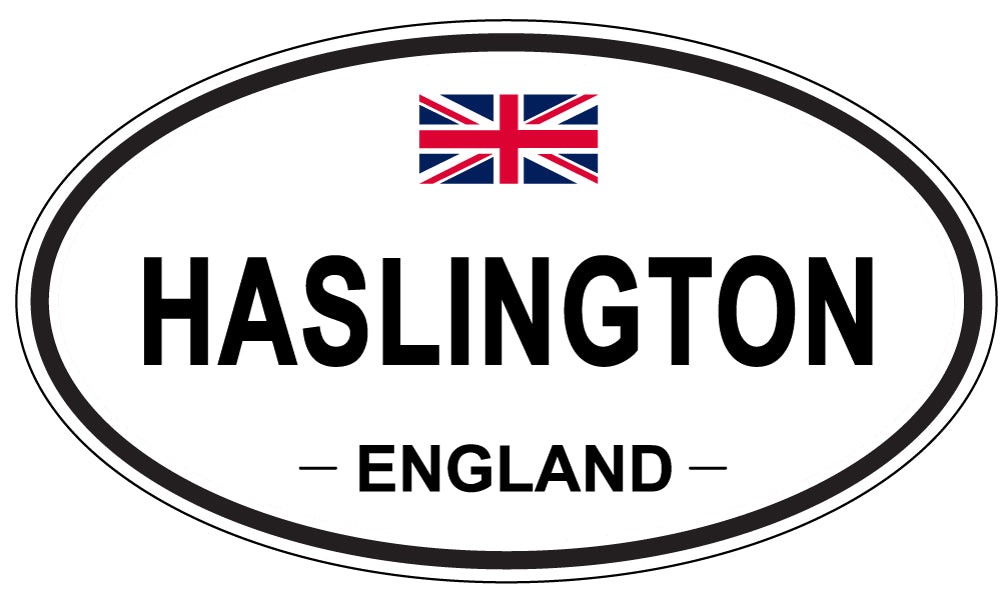 HASLINGTON, ENGLAND - Oval Sticker