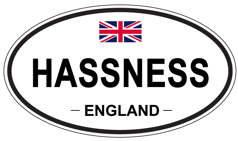 HASSNESS, ENGLAND - Oval Sticker
