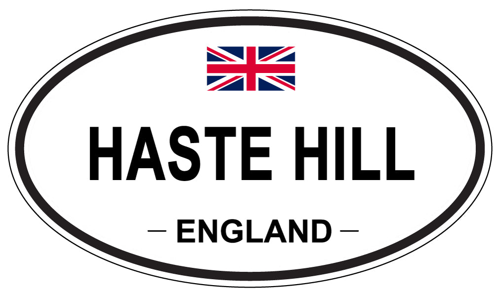HASTE HILL, ENGLAND - Oval Sticker