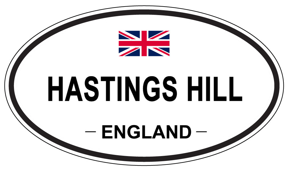 HASTINGS HILL, ENGLAND - Oval Sticker