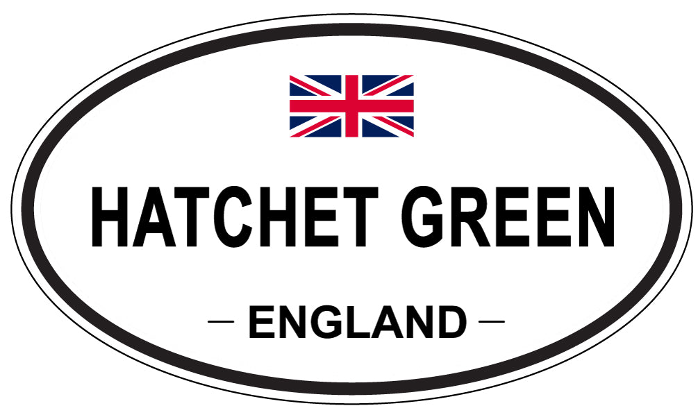 HATCHET GREEN, ENGLAND - Oval Sticker
