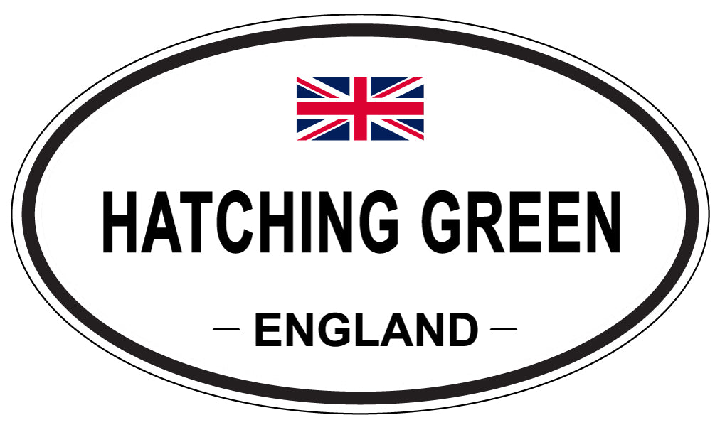 HATCHING GREEN, ENGLAND - Oval Sticker
