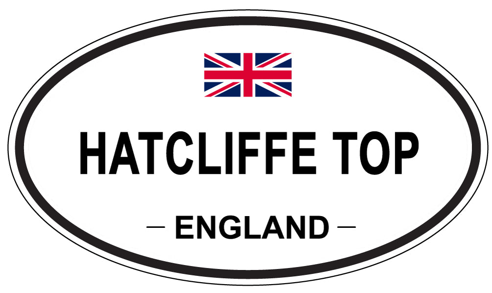 HATCLIFFE TOP, ENGLAND - Oval Sticker