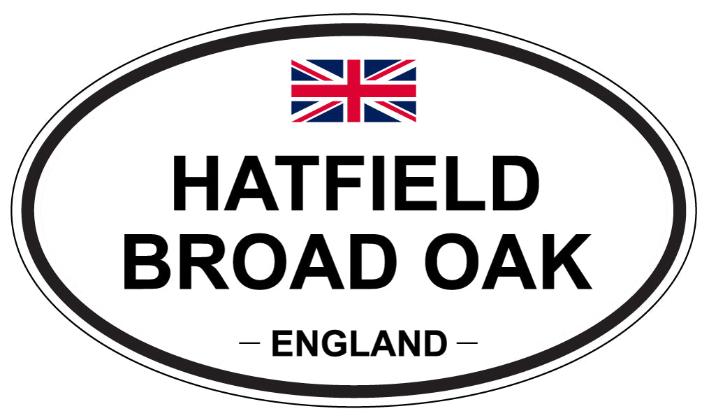 HATFIELD BROAD OAK, ENGLAND - Oval Sticker
