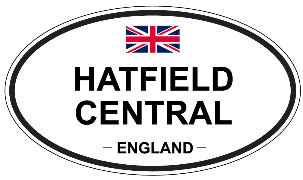 HATFIELD CENTRAL, ENGLAND - Oval Sticker