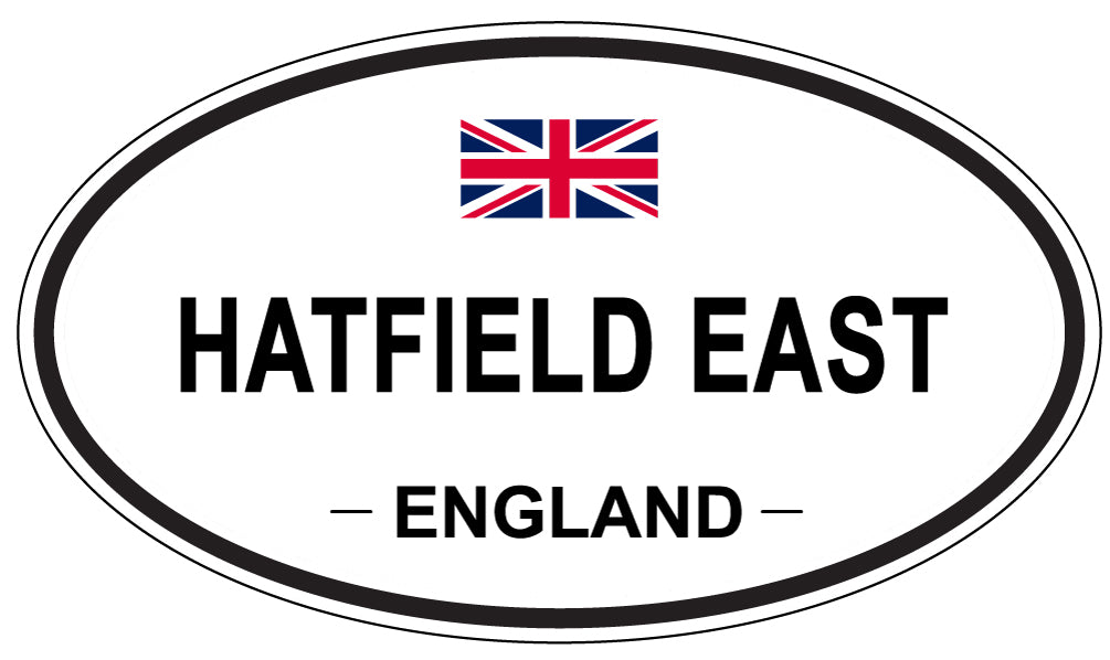 HATFIELD EAST, ENGLAND - Oval Sticker