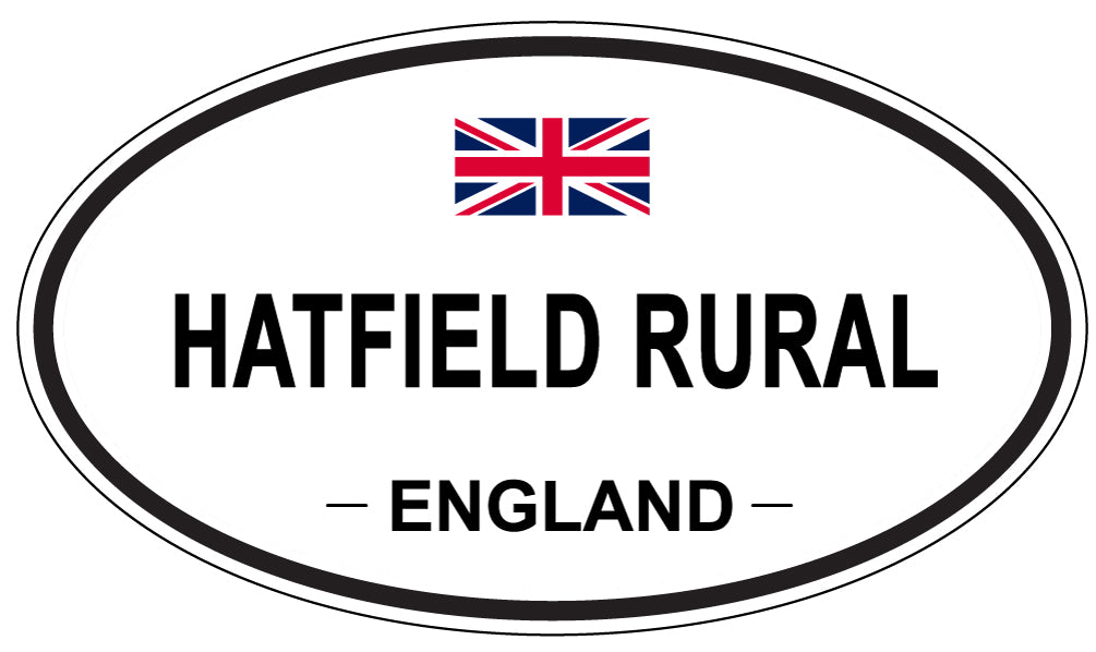 HATFIELD RURAL, ENGLAND - Oval Sticker