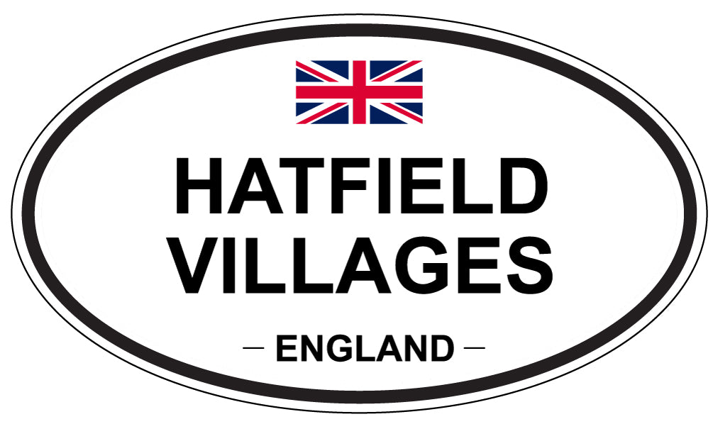 HATFIELD VILLAGES, ENGLAND - Oval Sticker