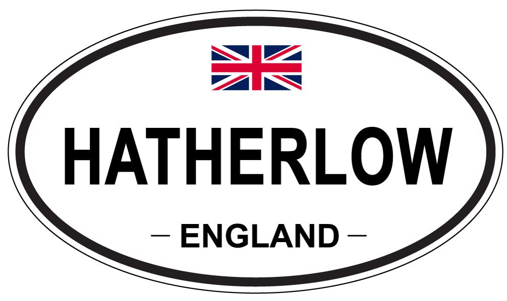 HATHERLOW, ENGLAND - Oval Sticker