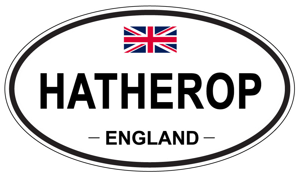 HATHEROP, ENGLAND - Oval Sticker