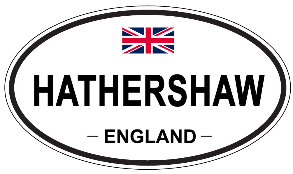 HATHERSHAW, ENGLAND - Oval Sticker