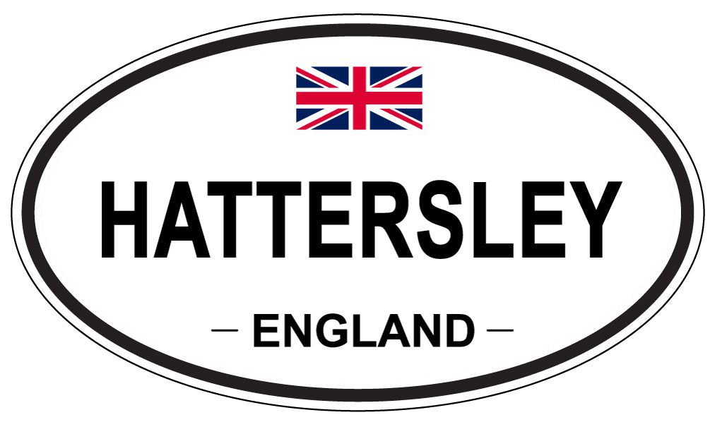 HATTERSLEY, ENGLAND - Oval Sticker