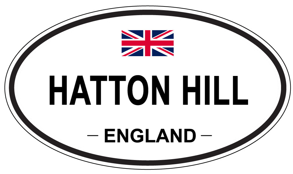 HATTON HILL, ENGLAND - Oval Sticker