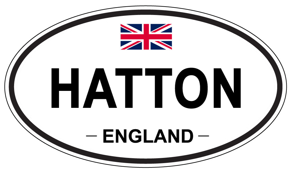 HATTON, ENGLAND - Oval Sticker