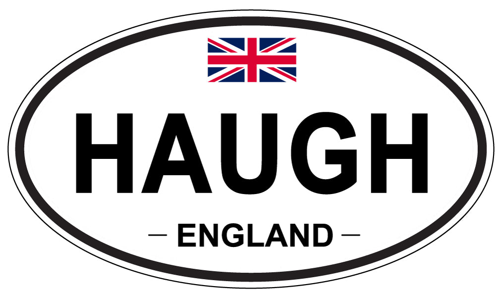 HAUGH, ENGLAND - Oval Sticker