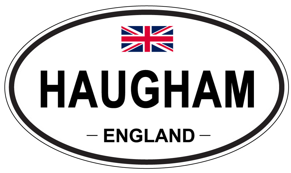 HAUGHAM, ENGLAND - Oval Sticker