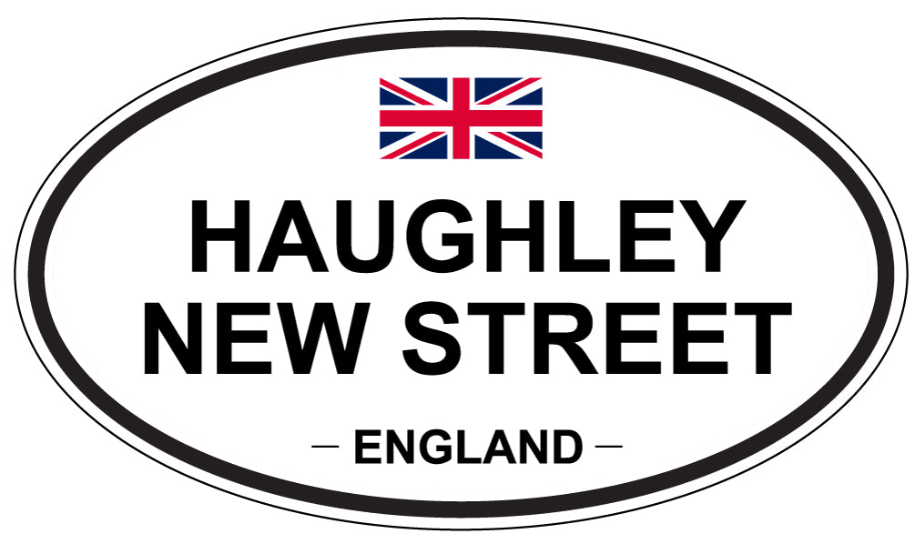 HAUGHLEY NEW STREET, ENGLAND - Oval Sticker